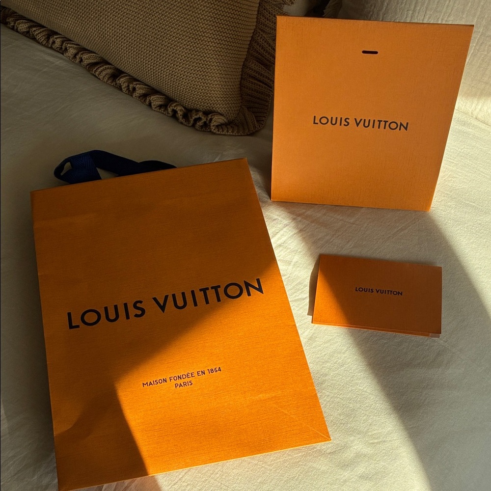 Louis Vuitton Orange Gift Bag Set